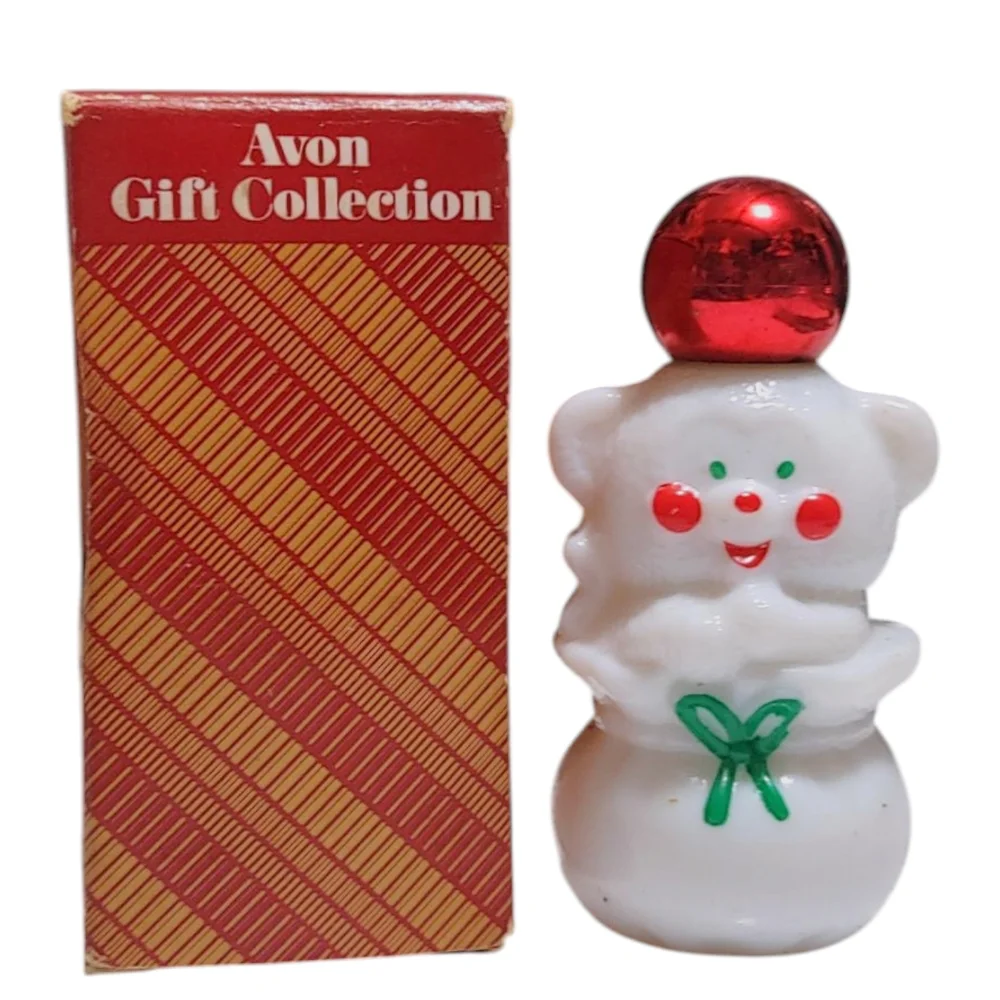 Avon Christmas Snug Cub Decanter With Cotillion Cologne 1 Fl. Oz. New In Box